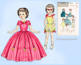 1950s Vintage Butterick Sewing Pattern 7974 15 inch Sweet Sue Doll Clothes