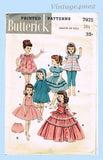 1950s Vintage Butterick Sewing Pattern 7975 16 Inch Toni Walker Doll Clothes