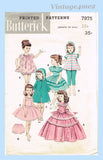 1950s Vintage Butterick Sewing Pattern 7975 19 Inch Toni Walker Doll Clothes