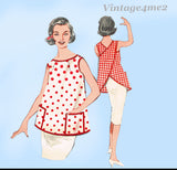 Butterick 9193: 1950s Easy Misses Clever Cross Back Apron Vintage Sewing Pattern