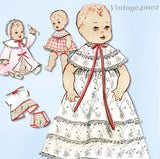 1960s Vintage Butterick Pattern 9196 Uncut Baby Doll Clothes Set 19-21 Inches