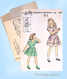 1940s Vintage Du Barry Sewing Pattern 5647 Older Girls WWII Day Dress Sz 12