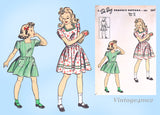 1940s Vintage Du Barry Sewing Pattern 5647 Older Girls WWII Day Dress Sz 12