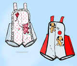 Mail Order 564: 1950s Sweet Puppies at Play Sunsuit size 1, 2,3 or 4 Uncut