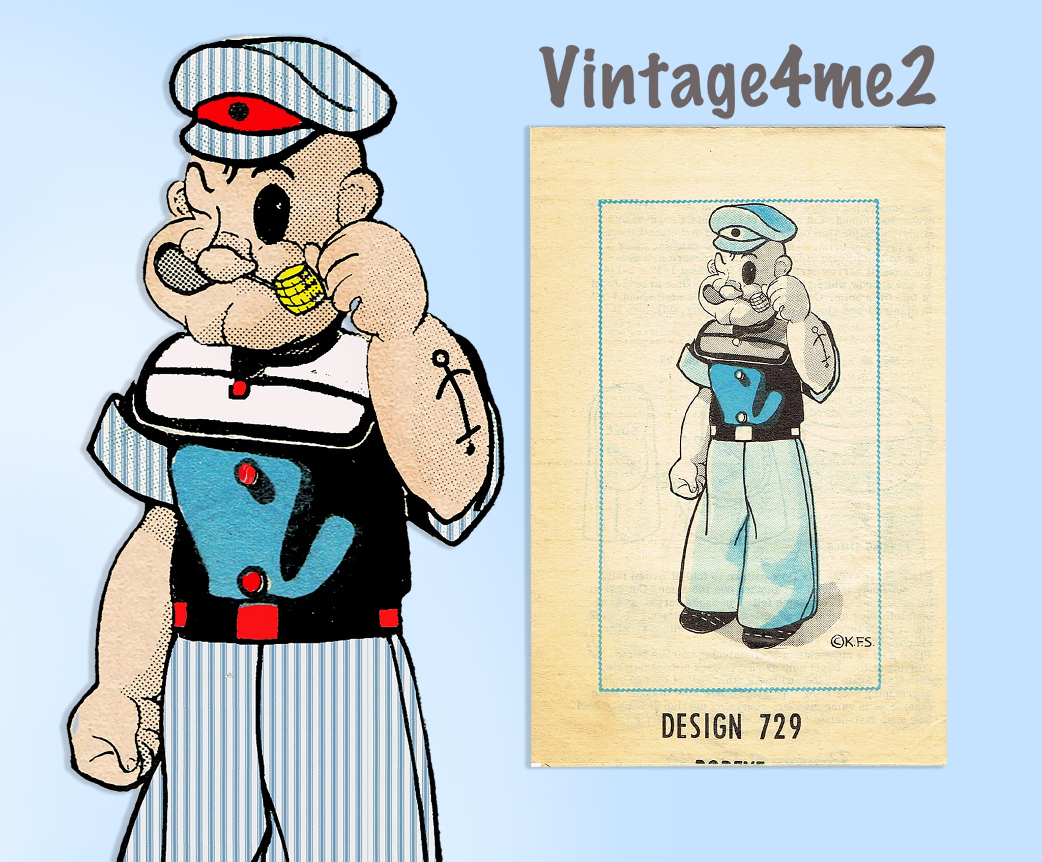 Vintage store popeye doll