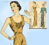 Du Barry 1900B: 1930s Stunning Uncut Dress or Gown Sz 38 B Vintage Sewing Pattern