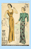 Du Barry 1900B: 1930s Stunning Uncut Dress or Gown Sz 38 B Vintage Sewing Pattern