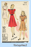 Du Barry 2206: 1930s Raised Fitted Waist Dress 34B Vintage Sewing Pattern