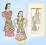 Mail Order H6726: 1930s 40s Charming Misses Heart Bib Apron  Vintage Sewing Pattern