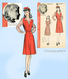 Hollywood Starlet 1047: 1940s Claire Trevor WWII Dress 40 B VTG Sewing Pattern