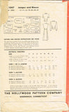 Hollywood Starlet 1047: 1940s Claire Trevor WWII Dress 40 B VTG Sewing Pattern