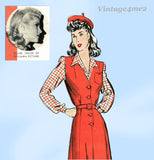 Hollywood Starlet 1047: 1940s Claire Trevor WWII Dress 40 B VTG Sewing Pattern