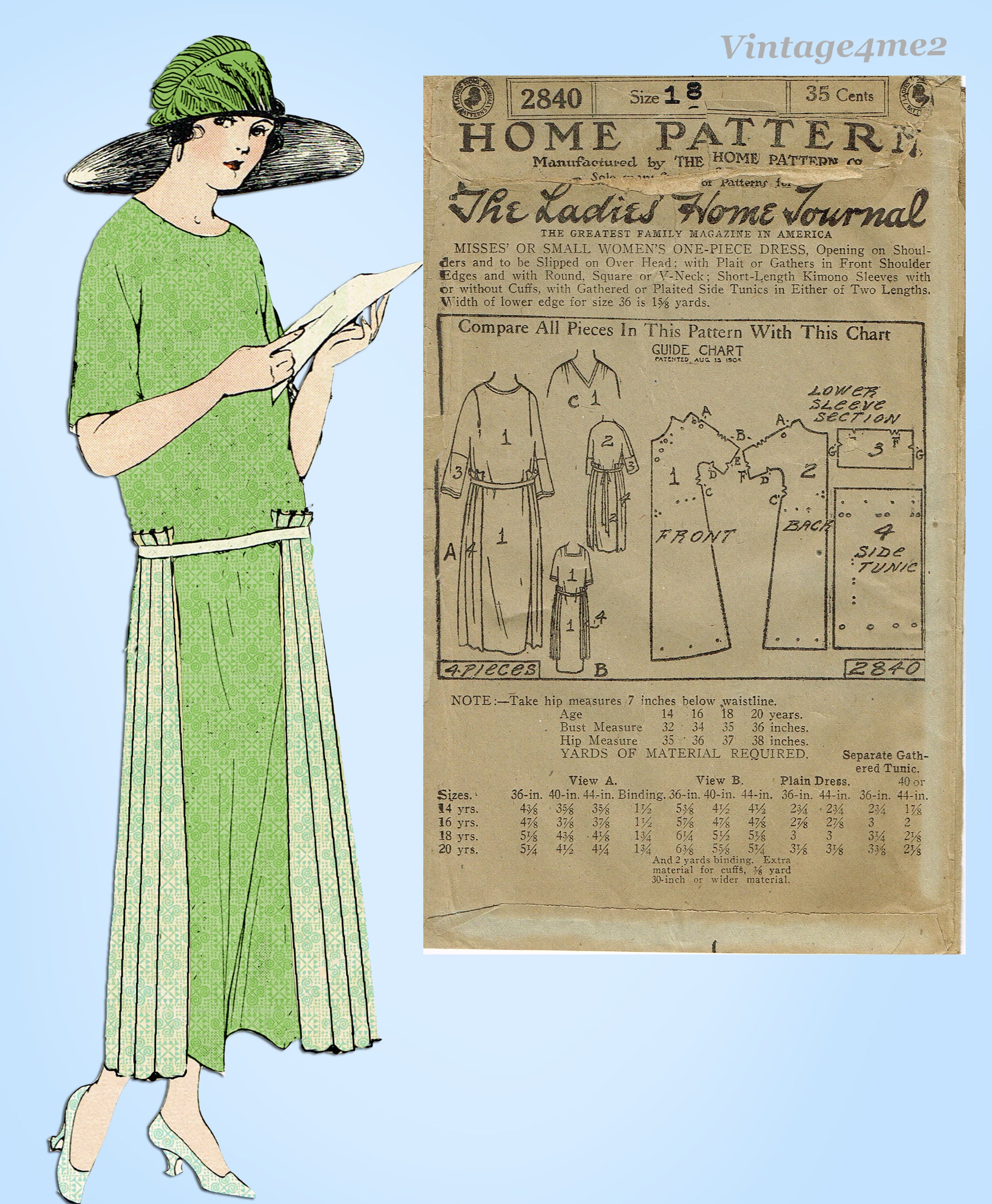 Ladies Home Journal 2952: 1920s Uncut orders Misses Blouse 38 B Vintage Sewing Pattern