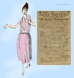 Ladies Home Journal 3435: 1920s Misses Tucked Dress Sz 36 Vintage Sewing Pattern UNCUT