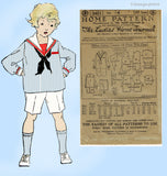 Ladies Home Journal 3451: 1920s Uncut Toddler Sailor Suit Sz 6 VTG Sewing Pattern