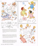 1940s Vintage McCall Sewing Pattern 1489 Cute Baby Shirt & Diaper Cover Sz 6 mos