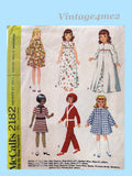 1960s Vintage McCalls Sewing Pattern 2182 Uncut Petite 11-12.5 inch  Miss Ginny Doll Clothes