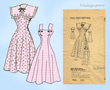 Marian Martin 9043: 1940s Uncut WWII Sun Dress Sz 34 B Vintage Sewing Pattern