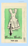 Marian Martin 9109: 1950s Misses Flattering Fitted Apron Sz SM Vintage Sewing Pattern