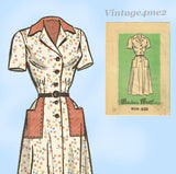 Marian Martin 9119: 1950s Classic Misses Shirtwaist Dress Sz 40 B Vintage Sewing Pattern