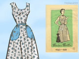 1950s Vintage Marian Martin Sewing Pattern 9263 Misses Sun Dress Jumper 34B