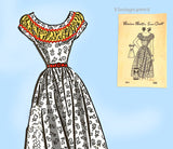 1950s Vintage Marian Martin Sewing Pattern 9271 Uncut Misses Patio Dress Sz 31 Bust