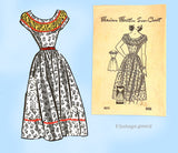 1950s Vintage Marian Martin Sewing Pattern 9271 Uncut Misses Patio Dress Sz 31 Bust