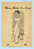 1950s Vintage Marian Martin Pattern 9281 Uncut Misses Wrap Around House Dress 36 B