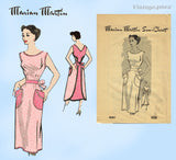 1950s Vintage Marian Martin Pattern 9281 Uncut Misses Wrap Around House Dress 36 B