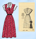 Marian Martin 9318: 1950s Misses Street Dress Sz 38 Bust Vintage Sewing Pattern