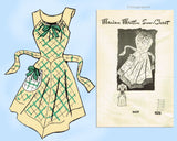 1940s Vintage Marian Martin Pattern 9439 Stunning Uncut Misses Apron Sz 32-34 Bust