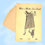 1950s Martin Mail Order Pattern 9347 Misses' Skirt Pattern Big Shaped Pockets