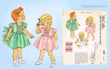 McCall 1687: 1950s Cute Toddler Girls Dress Sz 2 Vintage Sewing Pattern