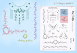 1950s Vintage McCall Embroidery Transfer 1747 Christening Dress Motifs