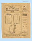 McCall 2217: 1920s Rare Uncut Older Boys Knickers Size 14 Vintage Sewing Pattern