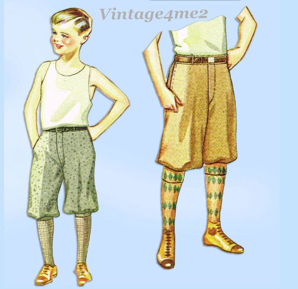 McCall 2217: 1920s Rare Uncut Older Boys Knickers Size 14 Vintage Sewing Pattern