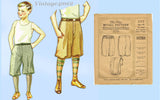 McCall 2217: 1920s Rare Uncut Older Boys Knickers Size 14 Vintage Sewing Pattern