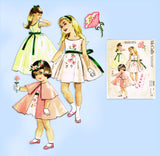 McCall's 2331: 1950s Toddler Girls Party Dress & Cape  Vintage Sewing Pattern