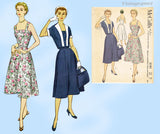 McCall 3191: 1950s Uncut Misses Sun Dress & Bolero Sz 34 B Vintage Sewing Pattern