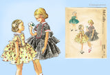 1950s Vintage McCalls Sewing Pattern 3347 Toddler Girls Fluffy Party Dress Sz 3