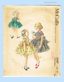 1950s Vintage McCalls Sewing Pattern 3347 Toddler Girls Fluffy Party Dress Sz 3