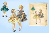 1950s Vintage McCalls Sewing Pattern 3347 Toddler Girls Fluffy Party Dress Sz 3