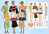 1930s Original Vintage McCall Sewing Pattern 406 Farm Kitchen Apron Darling UNCUT