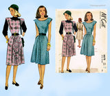 1940s Vintage McCall Sewing Pattern 6678 Post WWII Day Dress Uncut 31 Bust