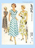 1950s Vintage McCall's Sewing Pattern 8064 Uncut Bias Afternoon Dress Sz 36 B