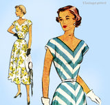 1950s Vintage McCall's Sewing Pattern 8064 Uncut Bias Afternoon Dress Sz 36 B