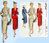 1950s Vintage McCall Sewing Pattern 8293 Dressy Ladies Slender Suit Sz 34 Bust