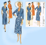 1950s Vintage McCall's Sewing Pattern 8516 Uncut Afternoon Dress w Jacket Sz 36