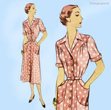 1940s Vintage McCall Sewing Pattern 8594 Uncut Misses Street Dress Sz 36 Bust