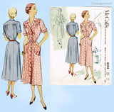 1940s Vintage McCall Sewing Pattern 8594 Uncut Misses Street Dress Sz 36 Bust